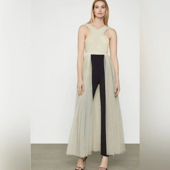 BCBGMaxAzria Pants - BCBGMAXAZRIA Overlay Walk-Through Jumpsuit. Sz S